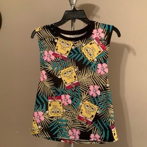 Spongebob Squarepants patterned shirt